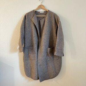 Madewell wool open cardigan jacket / size XS / taupe grey